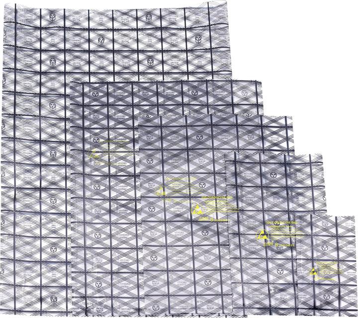 Quadrios Sacchetto ESD (L x L) 75 mm x 125 mm conduttivo Codice ESD lettera C 10 S (10 pz.)
