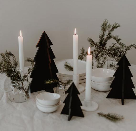 Image du produit Eulenschnitt Set de 3 sapins noirs