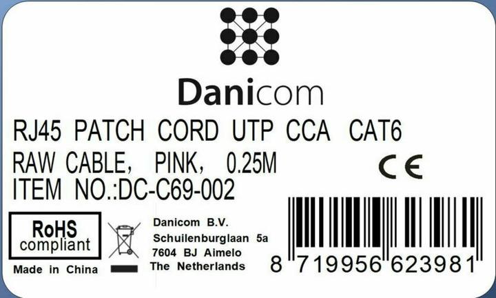 Produktbild Dsit CAT 6 Netzwerkkabel U/UTP (CAT6, 0.25 m)