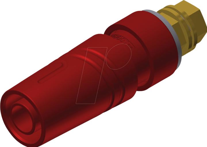 Image du produit Hirschmann SAB 2600 G M4 Au Safety Lab Socket Recessed Vertical Pin-O 4 mm Red 1