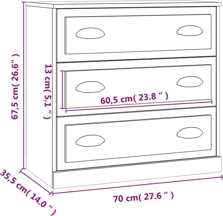 Image du produit vidaXL Sideboard (70 x 35.50 x 67.50 cm)