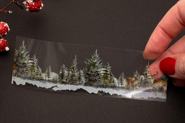 Actual product image art by marlene Christmas Stickers "Winter Forest" Essentials
