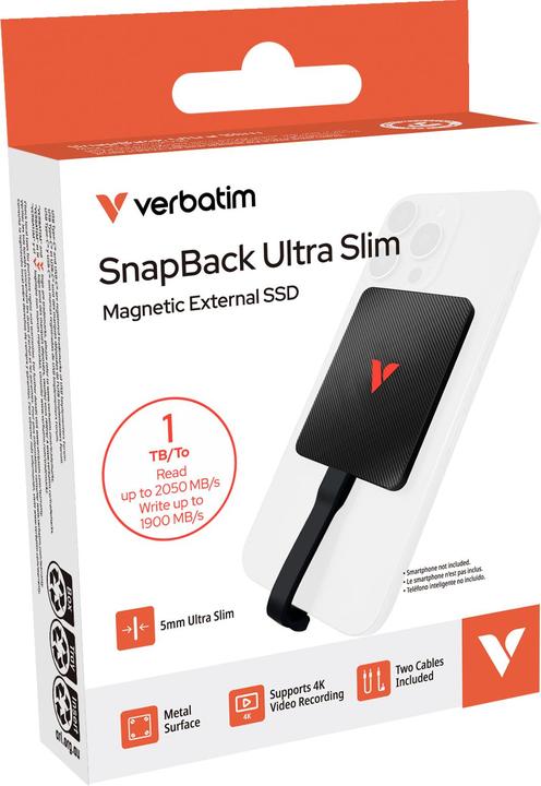 Produktbild Verbatim SSD 1TB SnapBack Ultra Slim SSD 1TB black (1 TB)