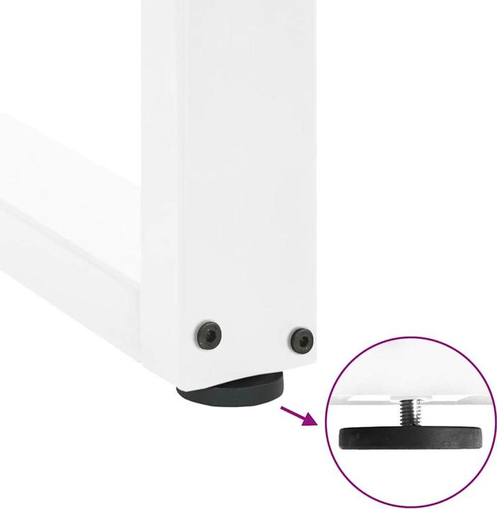 Immagine prodotto vidaXL Gambe del tavolino a U 2 pezzi Gamba del tavolo in acciaio bianco 50x(72-73) cm