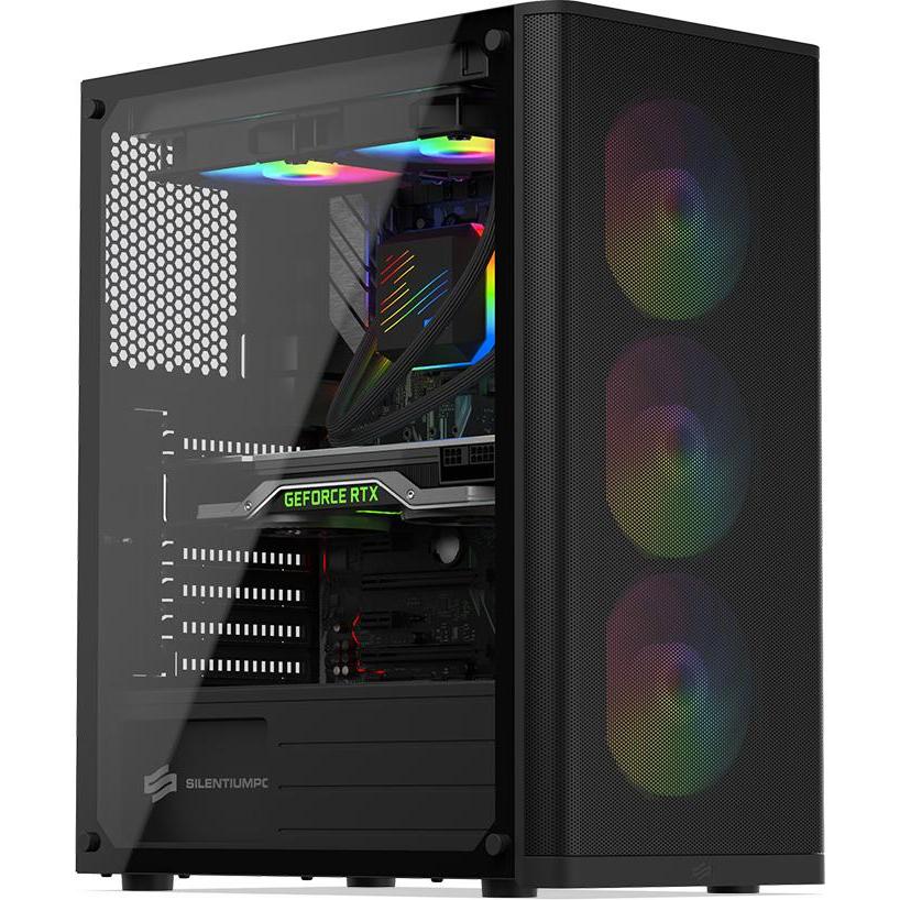 Silentium PC Ventum VT2 EVO TG ARGB (ATX, mATX, Mini-ITX), Case PC, Nero