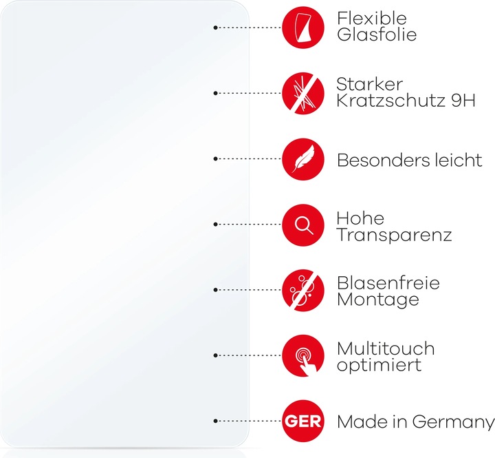 Productafbeelding upscreen Scratch Shield gepantserde glasfolie (1 Stuk, Toughpad FZ-G1)