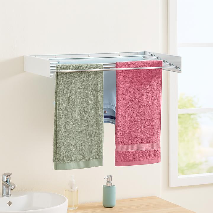Actual product image Relaxdays Wall-mounted laundry rack (4 m)