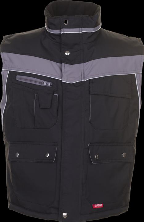 Planam unisex Winterweste PLALINE schwarz, zink Grösse L (L)