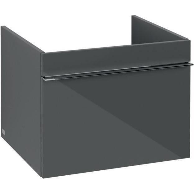 Villeroy & Boch, Waschbeckenunterschrank, V&B Waschtischunterschrank VENTICELLO 553x420x502mm Griff chr Glossy Grey