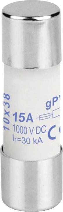 Produktbild Weidmüller Zylindersicherung 15A 1000V DC 10x38mm 2783250000 (15 A)