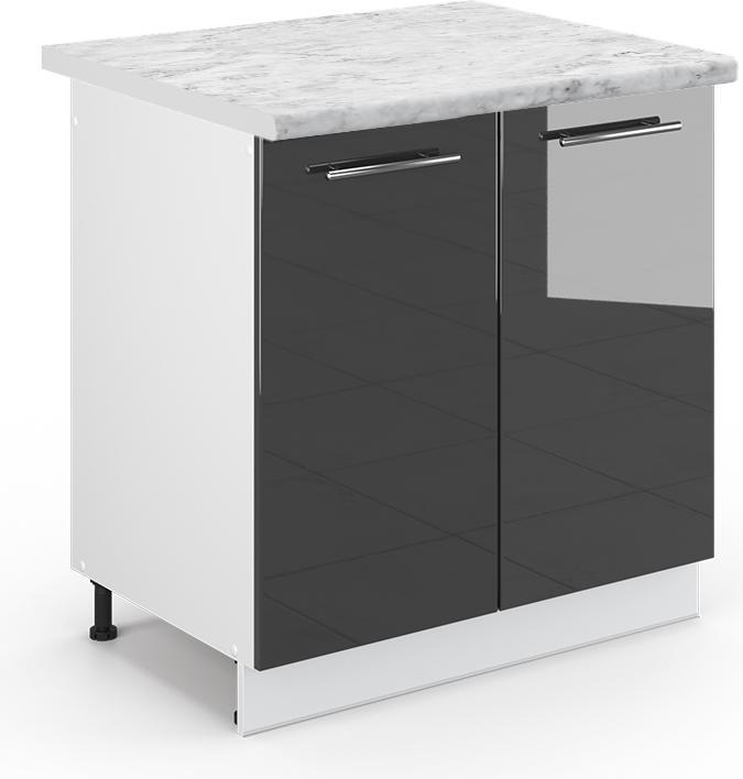 Anthrazit, Anthrazit hochglanz, Marble-Weiss, Weiss