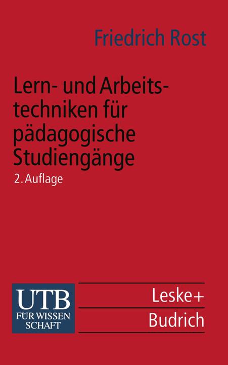 Produktbild Lern- und Arbeitstechniken für pädagogische Studiengänge (Deutsch, 2012)