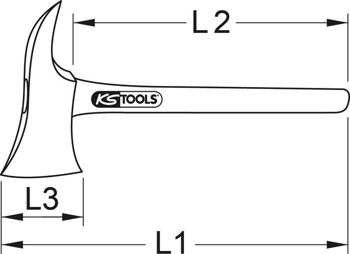 Actual product image KS Tools BRONZEplus fire axe