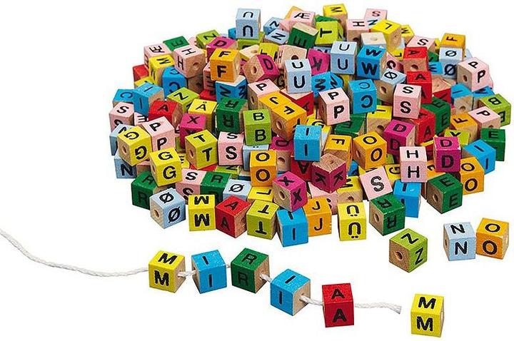 Goki Holz Buchstaben Perlen-Farbe