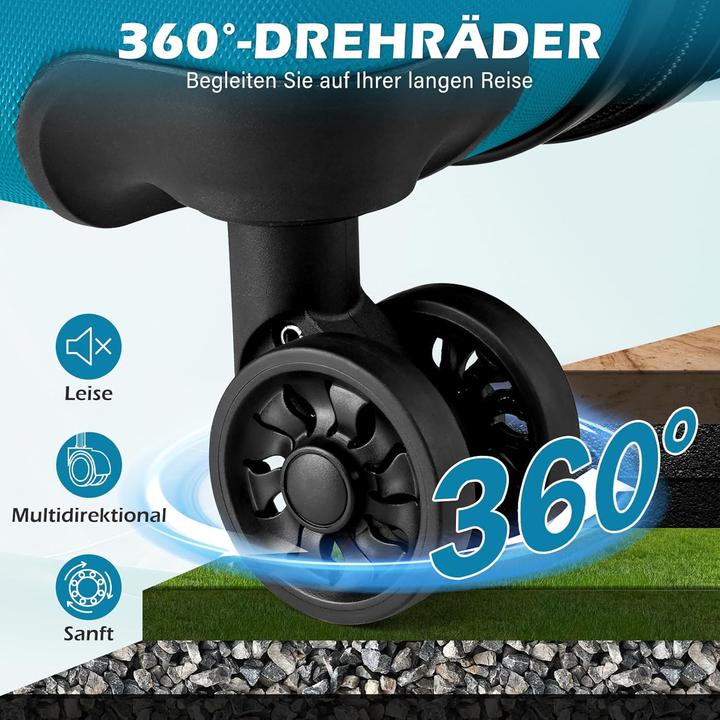 Actual product image Coolife 2-teiliges Hartschalen-Reisekoffer-Set mit TSA-Schloss und 4 Rollen (60 l)