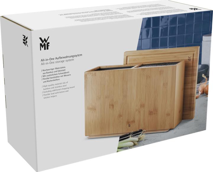 Produktbild WMF 3in1 Aufbewahrungsbox Messerblock Utensilienhalter Schneidebrett Bambus