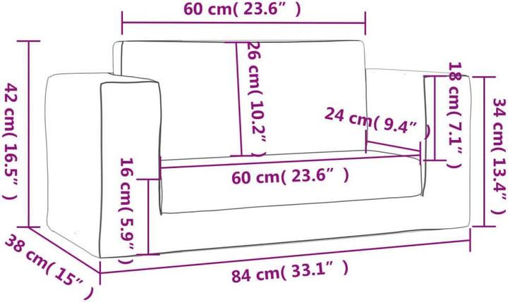 Produktbild vidaXL Kindersofa