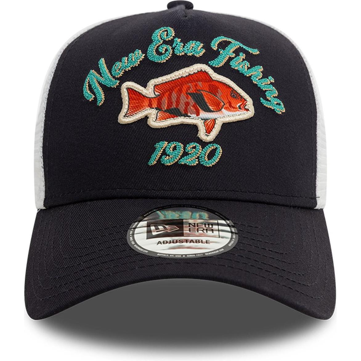 Thumbnail - New Era, Herren, Cap, A-Frame Mesh Trucker Cap - Fishing 1920 Navy, Blau, (One Size)