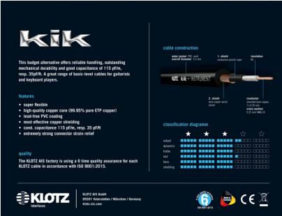 Image du produit Klotz KIK 3.0 PPSW (3 m)