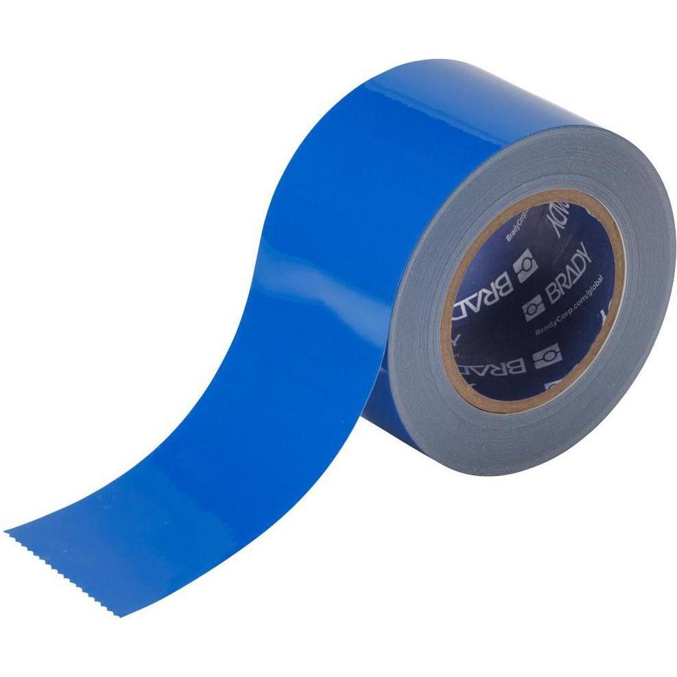 Brady, Etiketten, B-505, ToughStripe COLD, Bodenmarkierbänder, Polyester, Blau, 76.20 mm x 30.48 m