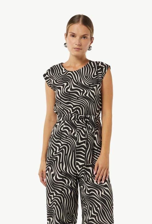 Produktbild Comma Overall Gemusterter Overall mit Bindegürtel und Faltendetails (36)