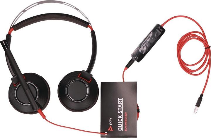 Produktbild Poly Blackwire 5220 USB-A Stereo-Headset (Kabelgebunden, USB-A, Avaya, Microsoft Teams)