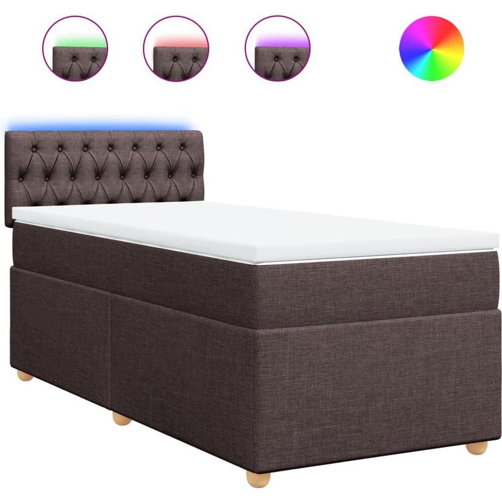 Thumbnail - VidaXL, Bett, Bo x springbett mit Matratze 90 x 190 cm Stoff (90 x 190 cm)