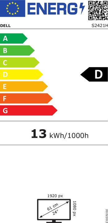 Energy Label Dell S2421H (1920 x 1080 pixels, 23.80")