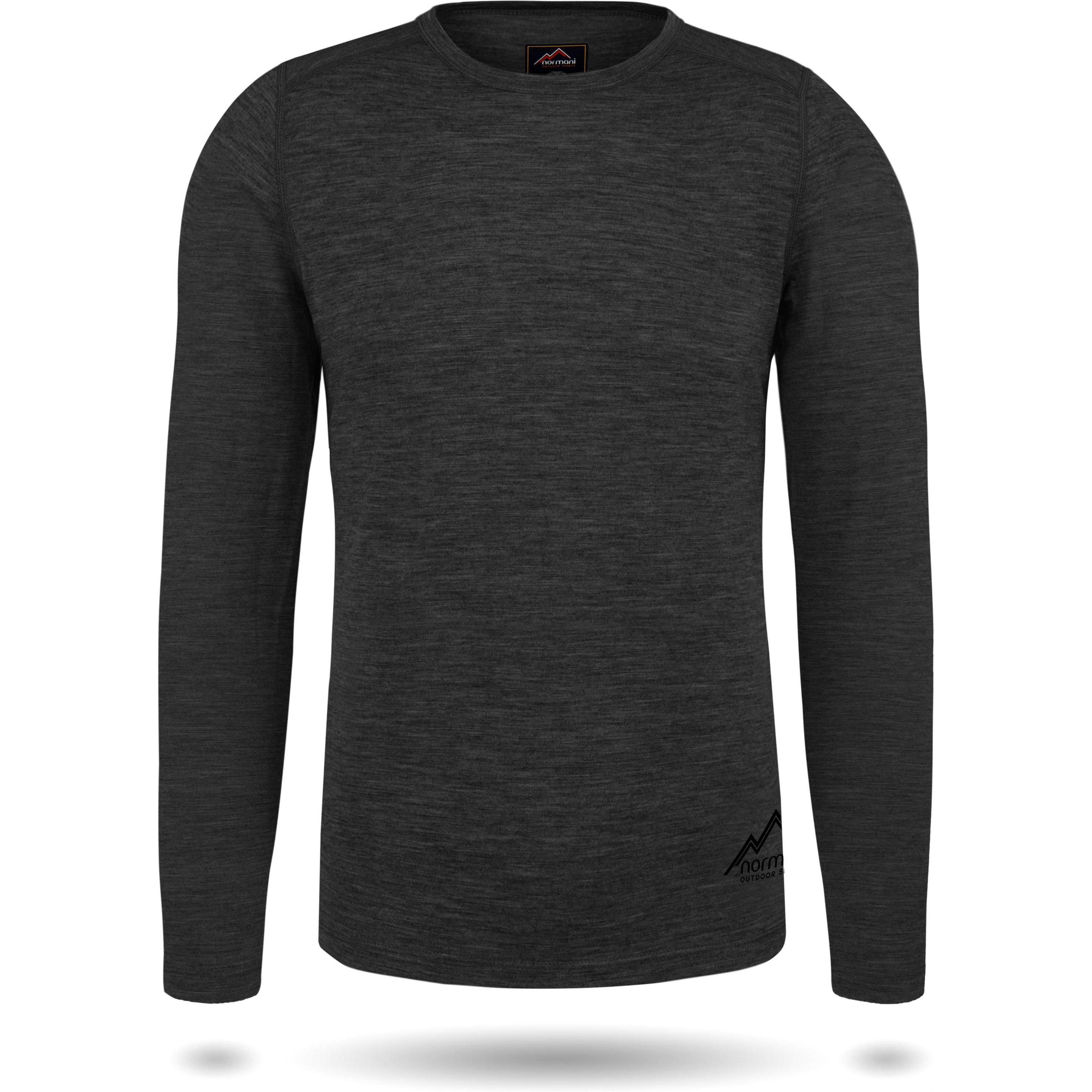Thumbnail - Normani, Herren, Funktionsshirt, Herren Merino Langarm Melbourne (3XL), Grau, 3XL