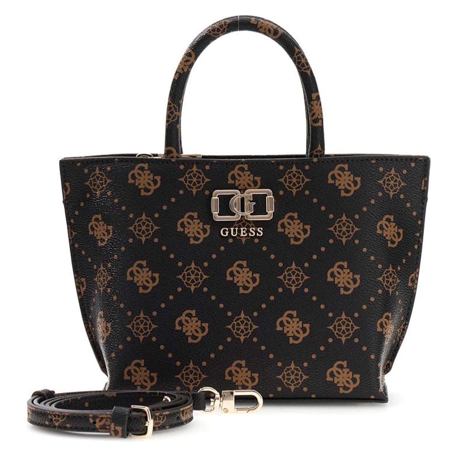 Guess, Damen, Handtasche, Emelie Logo Mini Tote, Braun