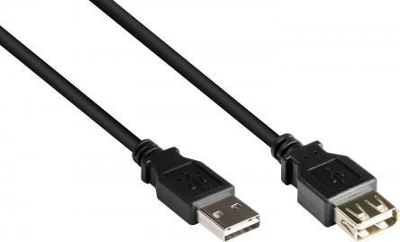 Actual product image Good Connections Extension cable USB 2.0 EASY male A to female A, black, 0.5m, ® (0.50 m, USB 2.0)