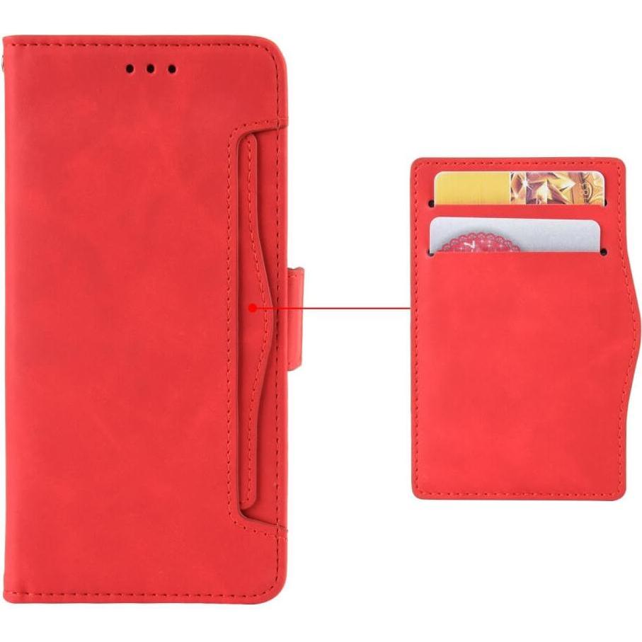 Thumbnail - Cover-Discount Galaxy M13 - Etui mit vielen Kartenfächer rot (Samsung Galaxy M13), Smartphone Hülle, Rot