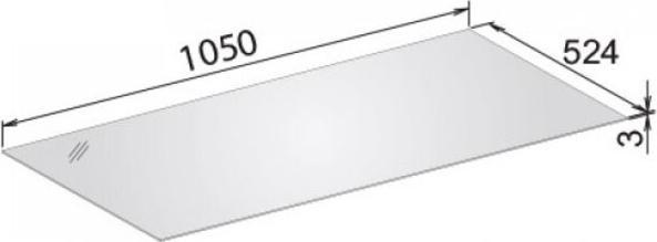 Actual product image Keuco Cover plate EDITION 11 Crist.Gl 1066x3x524mm cash sat