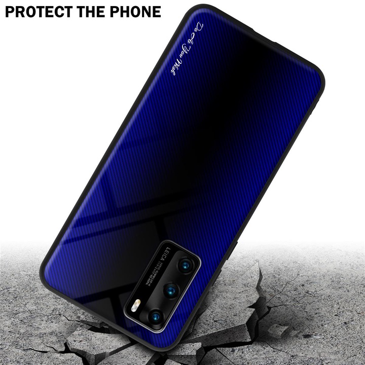 Productafbeelding Cadorabo TPU gestreepte glasplaat (Huawei P40)
