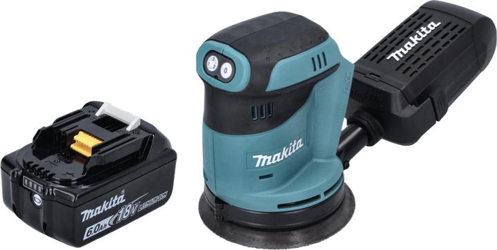 Actual product image Makita DBO 180 G1 Battery random orbital sander 18 V 125 mm + 1x battery 6.0 Ah - without charger (Eccentric grinder)