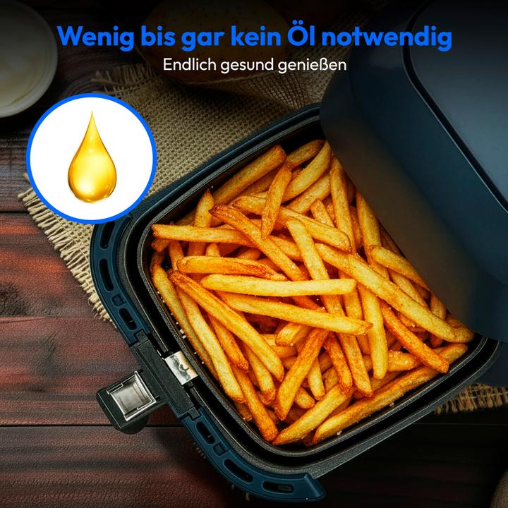 Actual product image Medion E40 XL Heissluftfritteuse (5,2 Liter, Airfryer, 2.150 Watt, 9 Automatikprogramme, Backfunktion