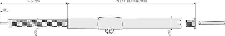 Produktbild Abus Tele-Z 180 W AL0125 Teleskopstange weiss