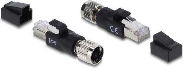 Immagine prodotto Delock M12 Adapter X-kodiert 8 Pin Buchse zu RJ45 Stecker schwarz (RJ45 (1x))