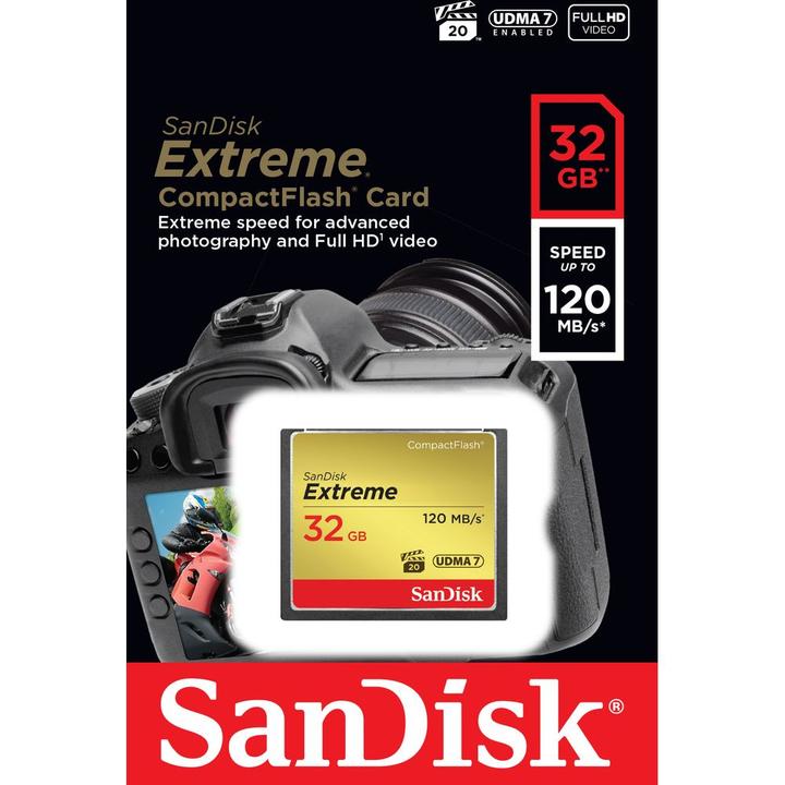 Produktbild SANDISK Extreme Compact Flash (32 GB, CF)