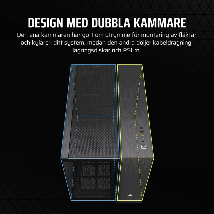 Actual product image Corsair 2500X (black/anthracite, tempered glass x 2) (mATX, Mini-ITX)