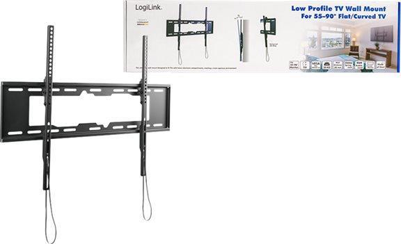Image du produit LogiLink Support TV mural, 5590", inclinable, réglable horizontalement, 50 kg max. (Mur, 99", 50 kg)