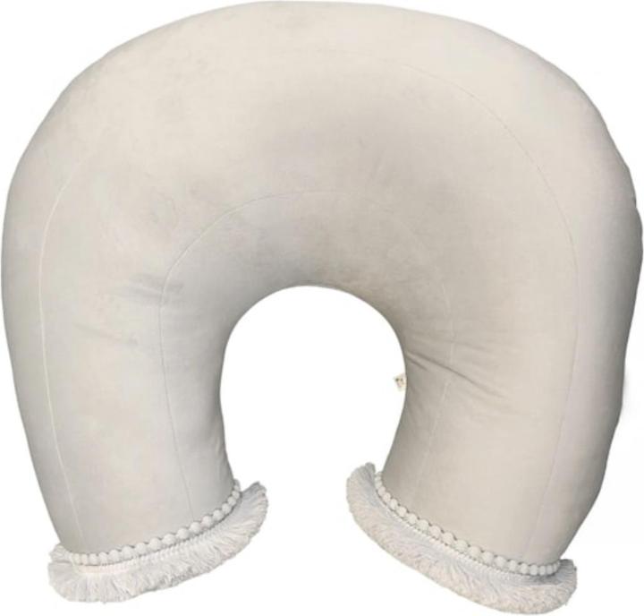 Image du produit Baby-Nest Coussin d'allaitement Boho Velours Beige (55 cm)