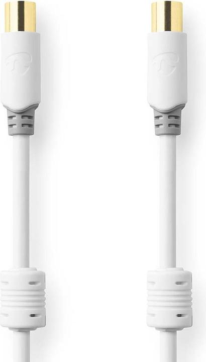 Produktbild Nedis Koaxial Kabel IEC (Coax) Stecker IEC (Coax) Buchse Vergoldet 75 Ohm Doppelt geschirmt Unisex (75 dB, Antennenkabel)