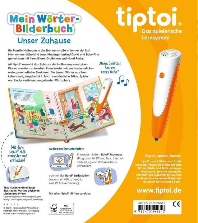 Produktbild tiptoi Mein Wörter-Bilderbuch: Unser Zuhause (Deutsch, Inka Friese, Martina Leykamm, Susanne Gernhäuser, 2022)