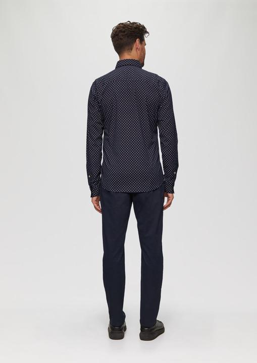 Actual product image S.Oliver Hemd Slim Fit: Gemustertes Hemd aus Baumwollmix (S)