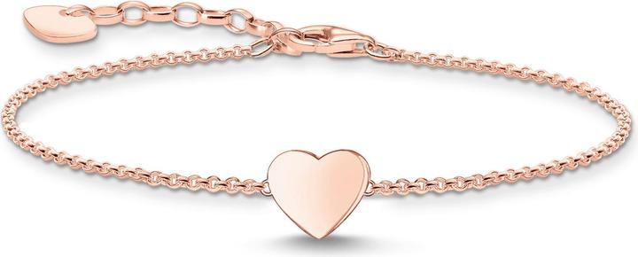Actual product image Thomas Sabo Heart bracelet rose gold (19 cm, 925 sterling silver, 750 rose gold plating)