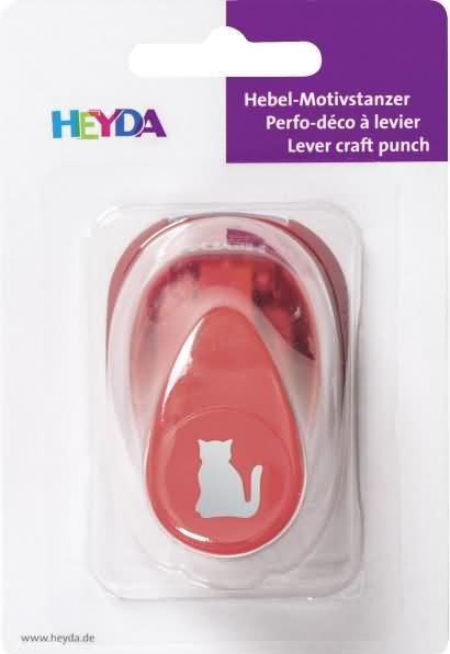 Productafbeelding Heyda Motief perforator voor karton tot 220g/m² kat klein 15x15mm