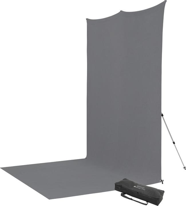 Produktbild Westcott X-Drop Pro - Neutral Gray (8' x 13') Wrinkle-Resistant Backdrop Kit, 2.4x4 m (8 cm, 13 cm)
