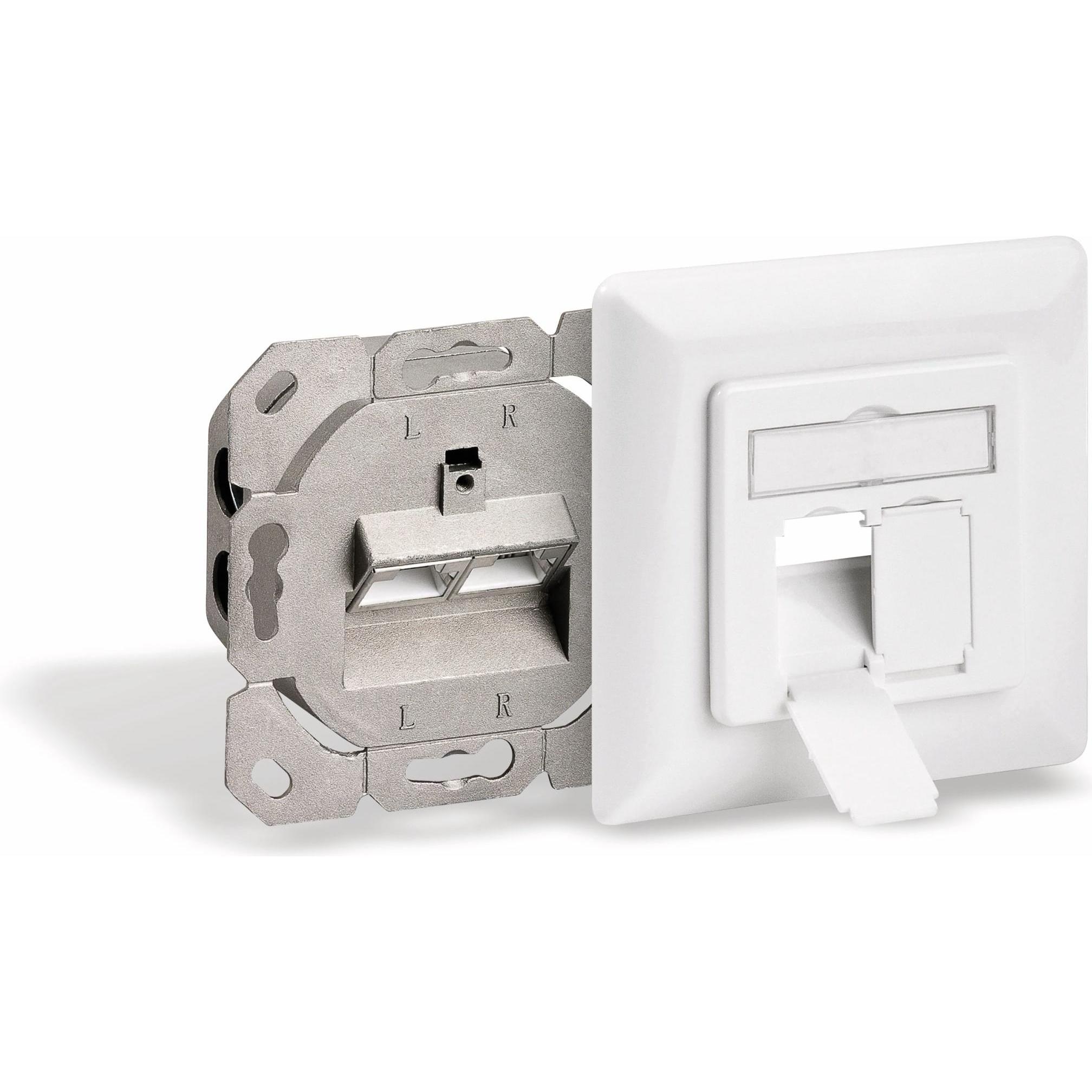 Thumbnail - Goobay, Steckdose, CAT 6a Unterputzdose UP 2x RJ45 Netzwerkdose geschirmt