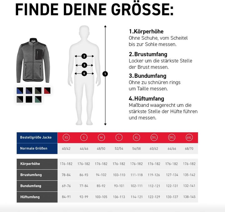 Produktbild Kübler Strickjacke anthrazit/schwarz Form 1443 Grösse 4XL (4XL)